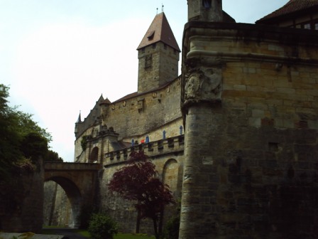 A view towards the entrance from outside